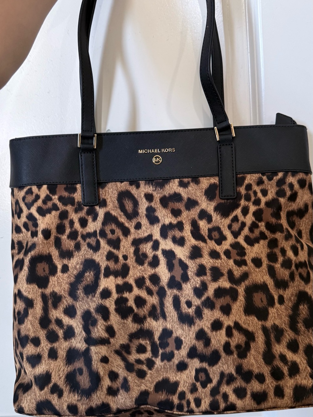 Michael Kors Leopard-Print Tote in Brown and Black
